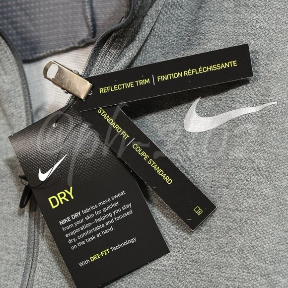 Nike‎ Dri-FIT Men's 1/2-Zip Running Top GREY - Picture 7 of 9